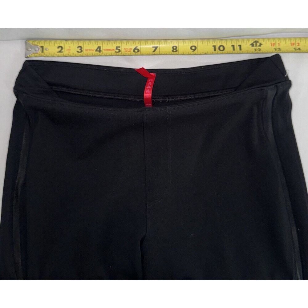 Spanx Womens M Black Track Legging Jogger Pants Crop Stretch Double Racing Strip - Picture 6 of 6